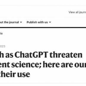 Nature出台了相关规定：用ChatGPT写论文可以，但不能列为作者